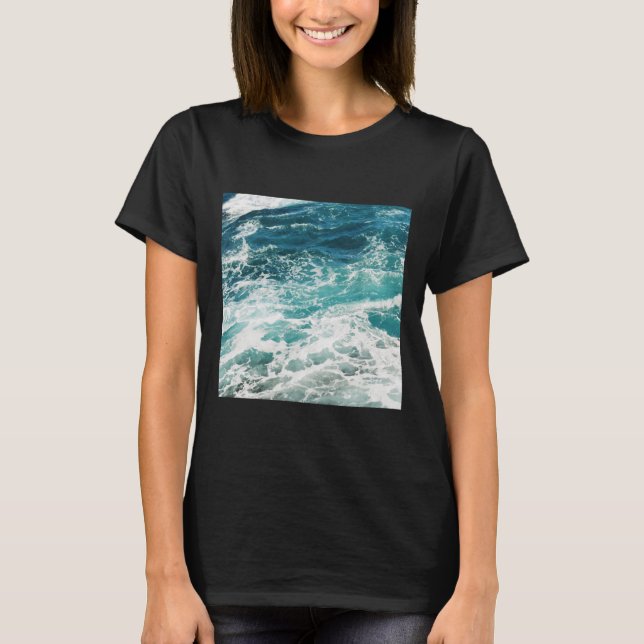 Blue Ocean Waves Classic T - Shirt (Vorderseite)