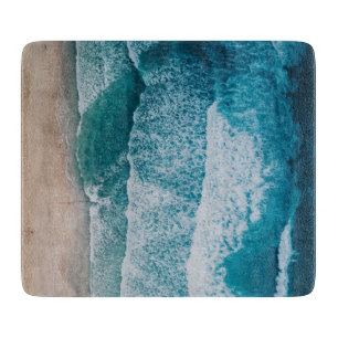 Blue Ocean Waves Sandstrand Schneidebrett