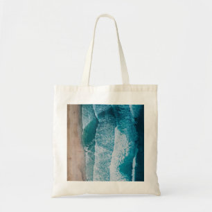 Blue Ocean Waves Sandstrand Tragetasche