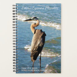Blue Ocean Waves Shorebird Heron Beach Foto Planer