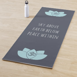 Blue Om & Lotus Blume Himmel über der Erde Unter F Yogamatte