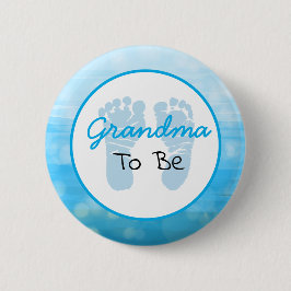 Blue Oma to Be Baby Dusche Button