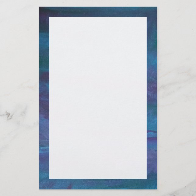 Blue-Ombre Abstrakt | Türkisfarbenes Aquamarines V Briefpapier (Vorderseite)