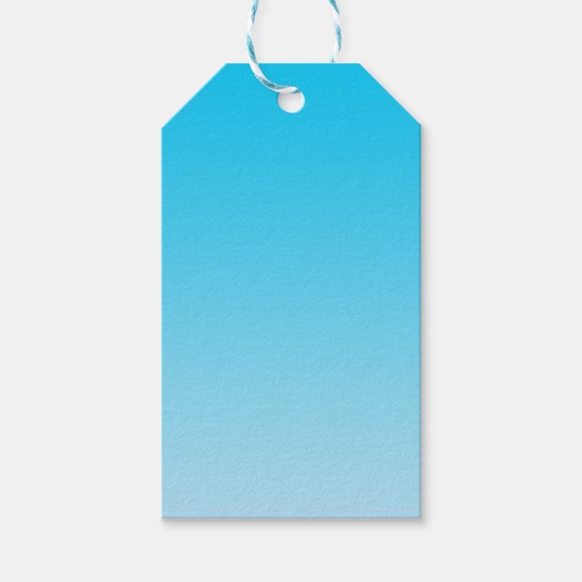 Blue Ombre Geschenkanhänger (Vorderseite)