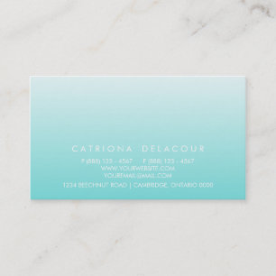 Blue Ombre Gradient Mod Business Card Visitenkarte