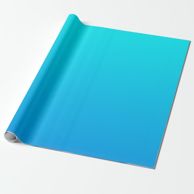 Blue Ombre Hintergrund Geschenkpapier (Ungerollt)