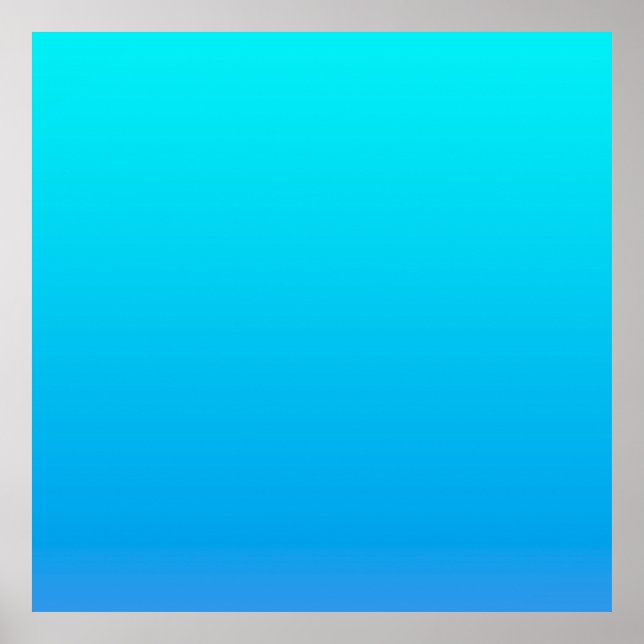 Blue Ombre Hintergrund Poster (Vorne)