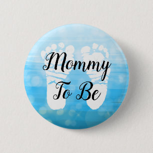 Blue Ombre Mama zu Baby Showknopf Button