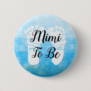 Blue Ombre Mimi zu Baby Dusche Geschenk Button