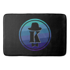 Blue Ombre Name Initial Monogram for Men Badematte