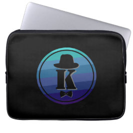 Blue Ombre Name Initial Monogram for Men Laptopschutzhülle