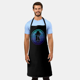 Blue Ombre Name Initial Monogram for Men Schürze