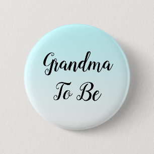 Blue Ombre Oma zu Baby Dusche Geschenk Button