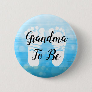 Blue Ombre Oma zu Baby Showknopf Button