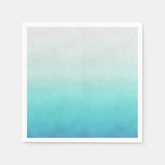 Blue Ombre Party Napkins Serviette (Vorderseite)