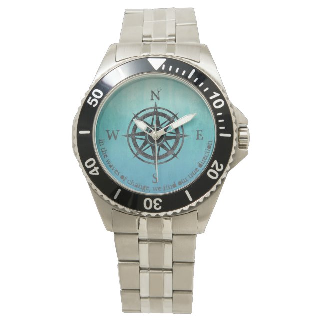 Blue Ombre Sea Armbanduhr (Vorderseite)