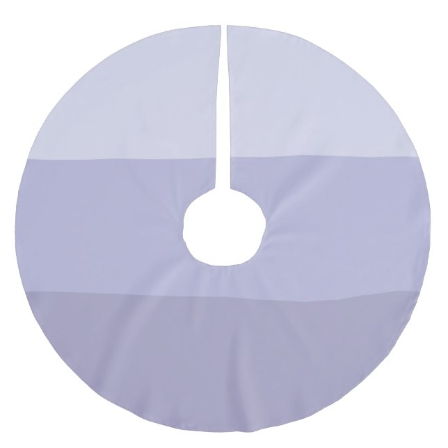 Blue Ombre Striping Polyester Weihnachtsbaumdecke (Vorderseite)