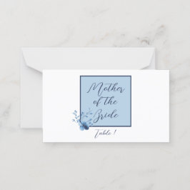 Blue on Blue, Blume Blossom Wedding Platzkarte