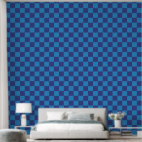Blue on Blue Checkerboard Gemustert