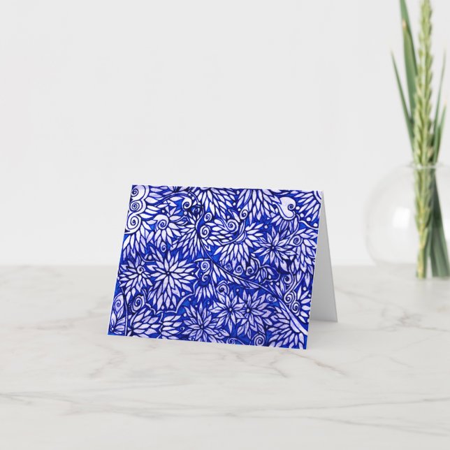 Blue on Blue Danke Card (Vorderseite)
