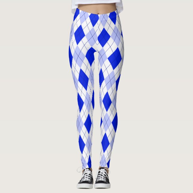 Blue On Blue Raute Leggings (Vorderseite)