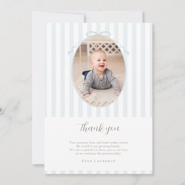 Blue One Albern Goose Foto Danke Karte (Vorderseite)