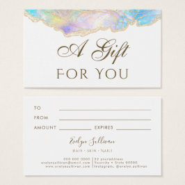 Blue Opal Design Geschenkkarte