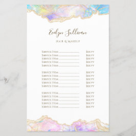 Blue Opal Design Preisliste Flyer