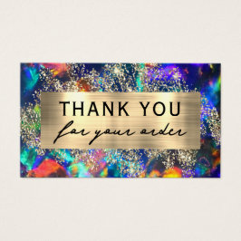 Blue-Opal-Discount-Karte Gold Glitzer