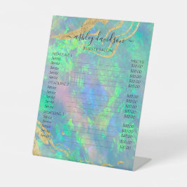 Blue Opal Gold Marble Modern Glam Sockelschild