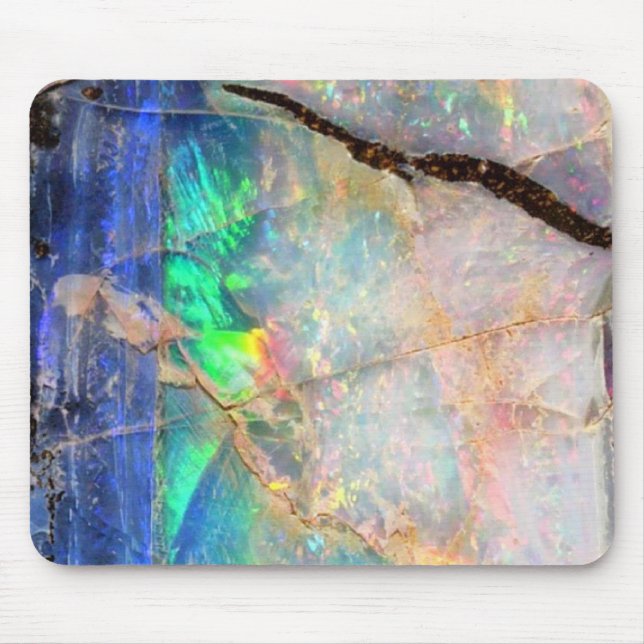 Blue Opal Print Mousepad (Vorne)