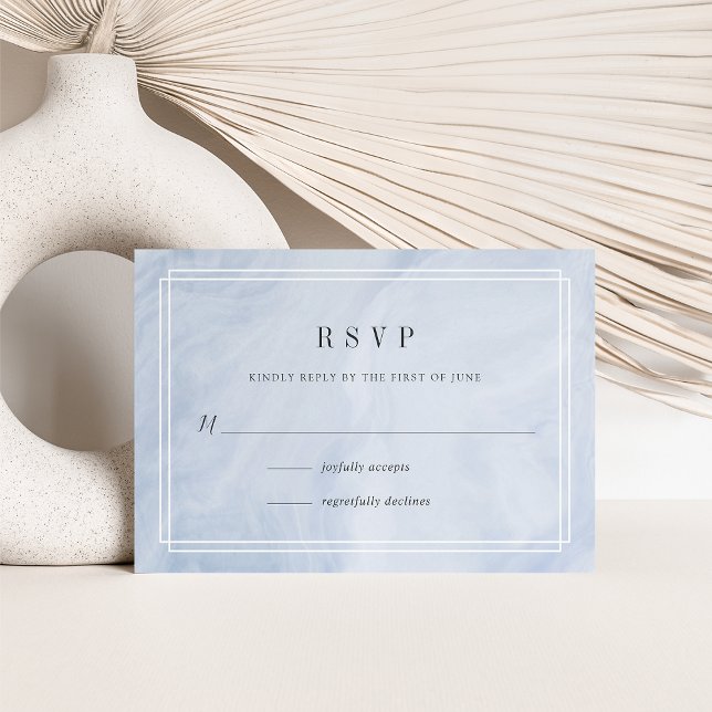 Blue Opal RSVP-Karte RSVP Karte (Von Creator hochgeladen)