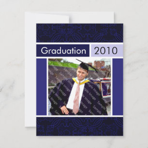 Blue Open House Party Graduation Einladungen