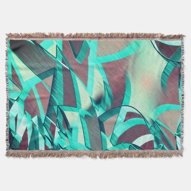 Blue or cyan streaks up red, drizzled image decke (Vorderseite)