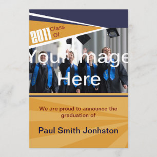 Blue & Orange Abschluss Ankündigung