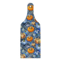 BLUE & ORANGE GLITZER SEHEN FALL PUMPKINS.