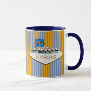 Blue Orange P-Vegas Platteville Wisconsin Tasse