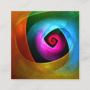 Blue Orange Pink Modernes Abstraktes Kunstmuster # Begleitkarte