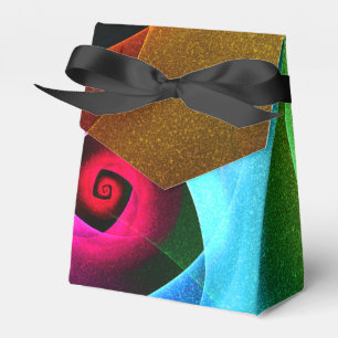 Blue Orange Pink Modernes Abstraktes Kunstmuster # Geschenkschachtel