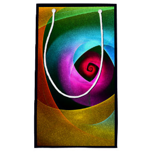 Blue Orange Pink Modernes Abstraktes Kunstmuster # Kleine Geschenktüte