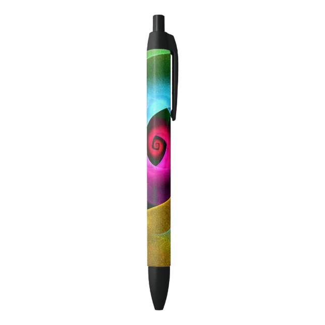 Blue Orange Pink Modernes Abstraktes Kunstmuster # Kugelschreiber (Unterseite (Vertikal))