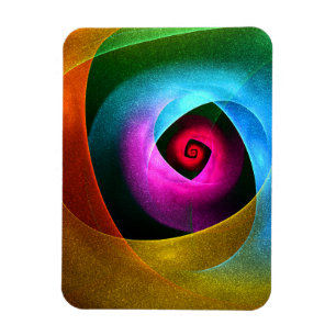 Blue Orange Pink Modernes Abstraktes Kunstmuster # Magnet