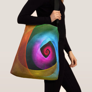 Blue Orange Pink Modernes Abstraktes Kunstmuster # Tragetaschen Mit Langen Trägern