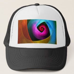 Blue Orange Pink Modernes Abstraktes Kunstmuster # Truckerkappe