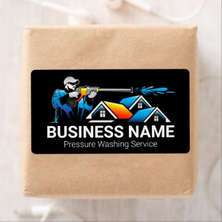 Blue Orange Pressure Washing House Logo