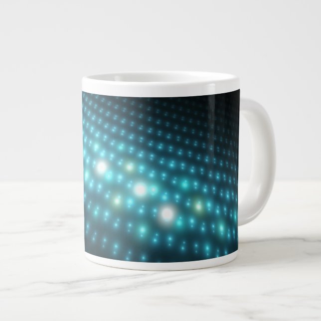 Blue Orbs 3D Jumbo-Tasse (Vorderseite Rechts)