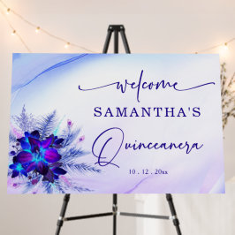 Blue Orchid Quinceañera Begrüßungszeichen