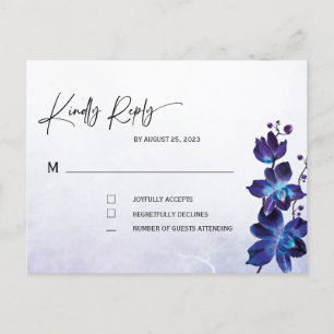 Blue Orchid Wedding Postkarte