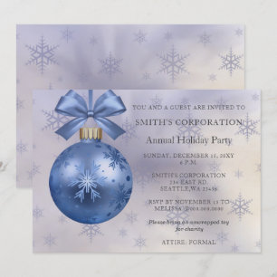 Blue Ornament Elegante Business Center Einladung