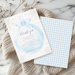 Blue Ornament Winter Baby Dusche Vielen Dank Karte<br><div class="desc">Erleben Sie Eleganz mit unserer bezaubernden "Baby es ist kalt draußen"-Kinderdusche,  die mit einer niedlichen Baby Blue Weihnachtsschmuck und grauen Aquarellschneeflocken ausgestattet ist. Diese bezaubernde Karte ist ideal,  um Dankbarkeit mit Stil und Eleganz auszudrücken und Ihrem Winterfest eine skurrile Touch zu verleihen.</div>